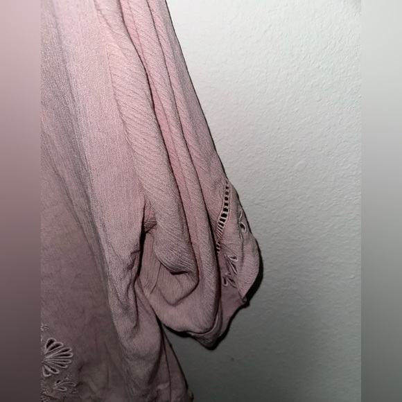 Maurices Mauve Floral Embroidered Blouse - Picture 5 of 5